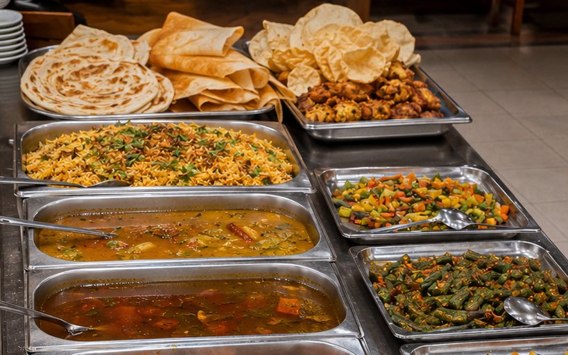 Rotating daily Indian specials on the food-court line at Menara Great Eastern 2, Jalan Ampang KL